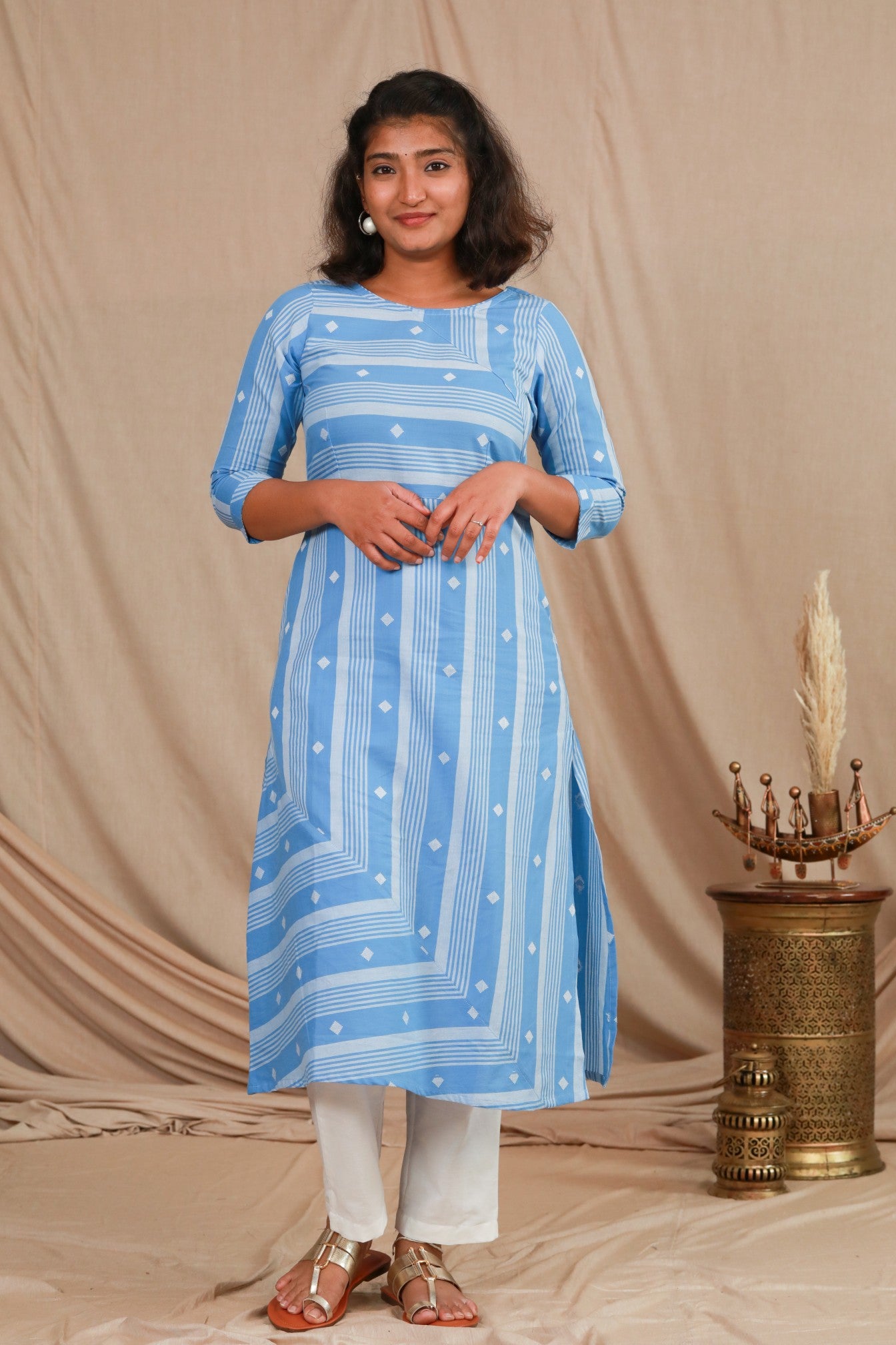 Skystripe South Cotton Kurta
