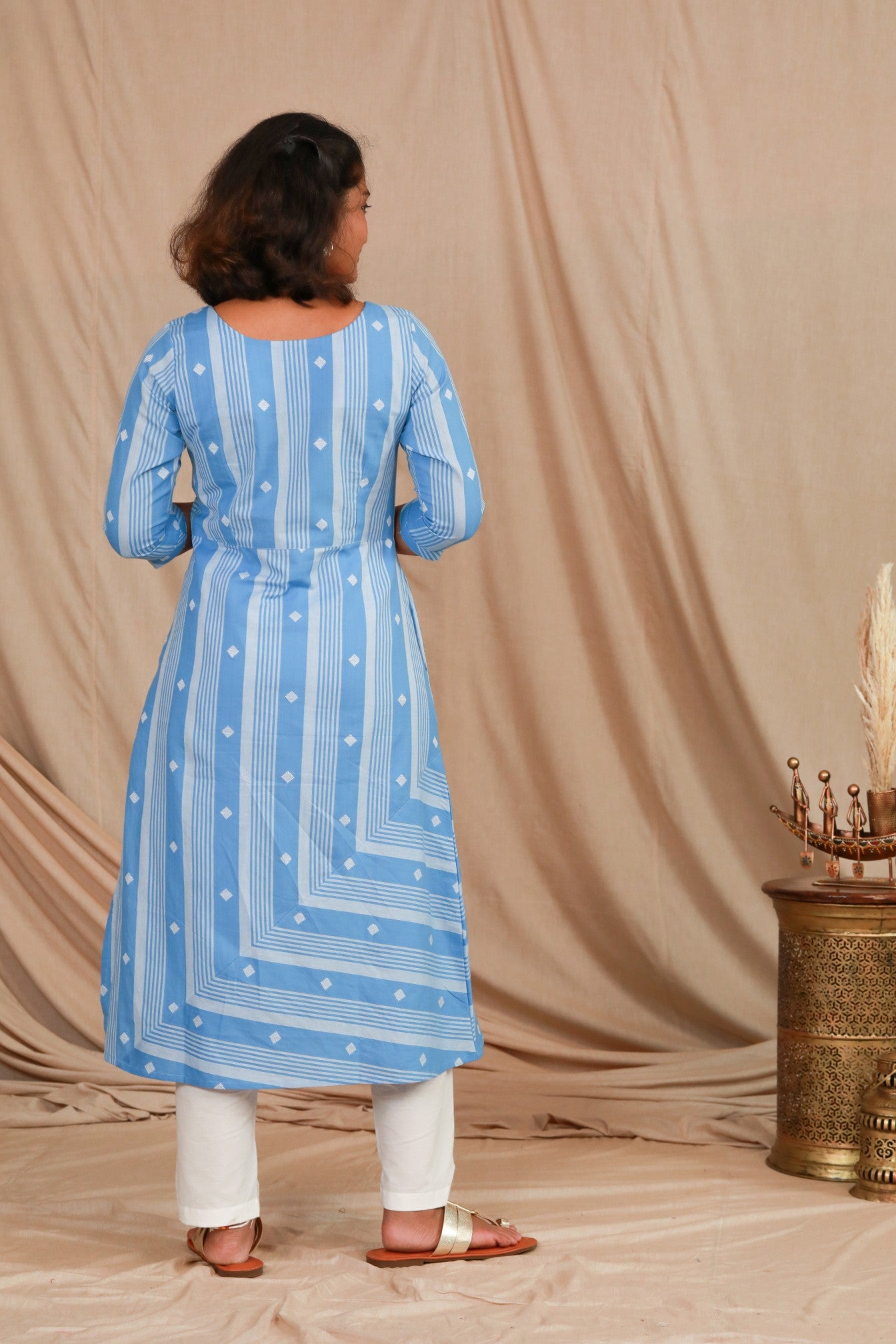 Skystripe South Cotton Kurta