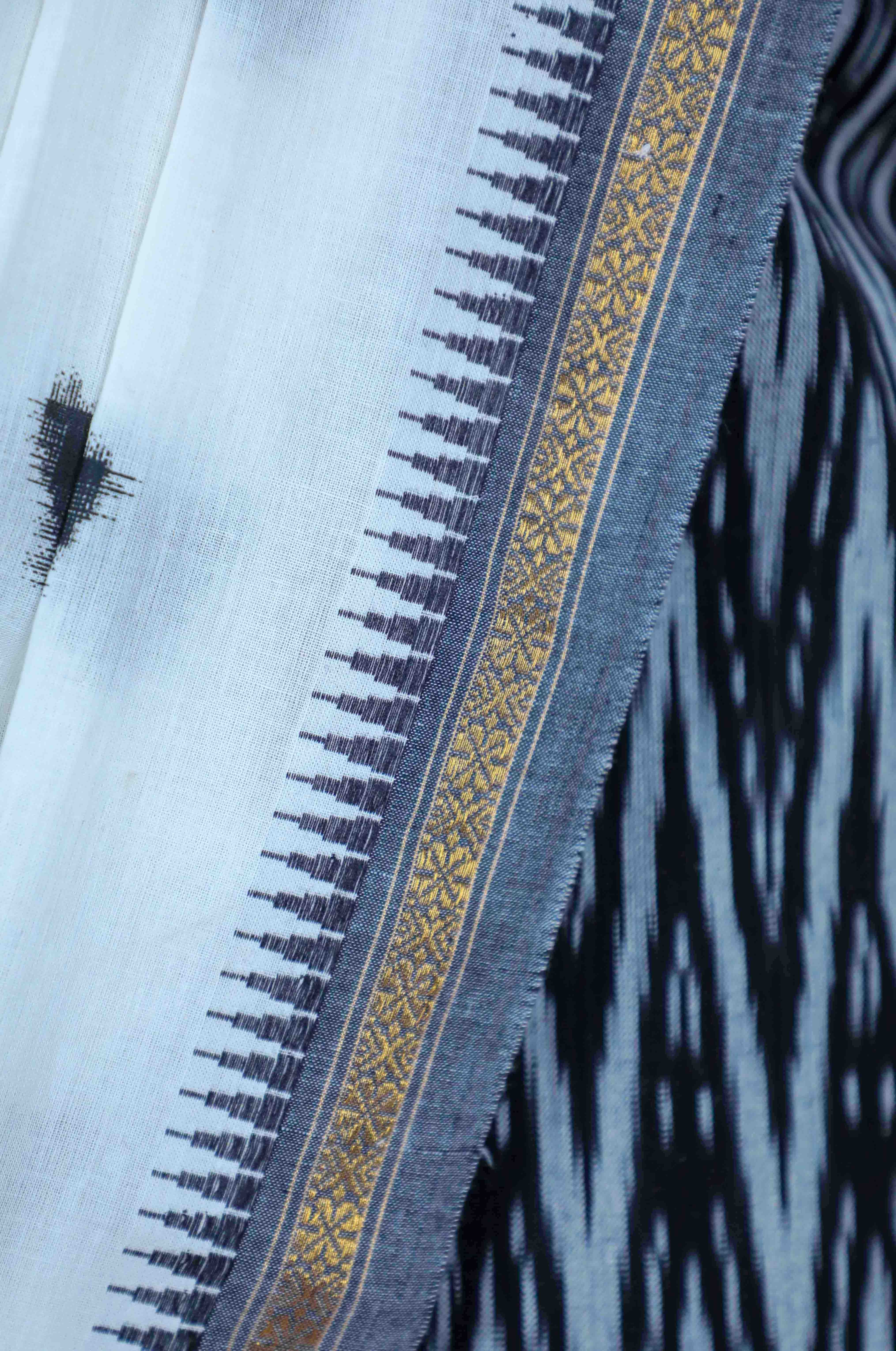 Black Handloom Ikat Mix & Match