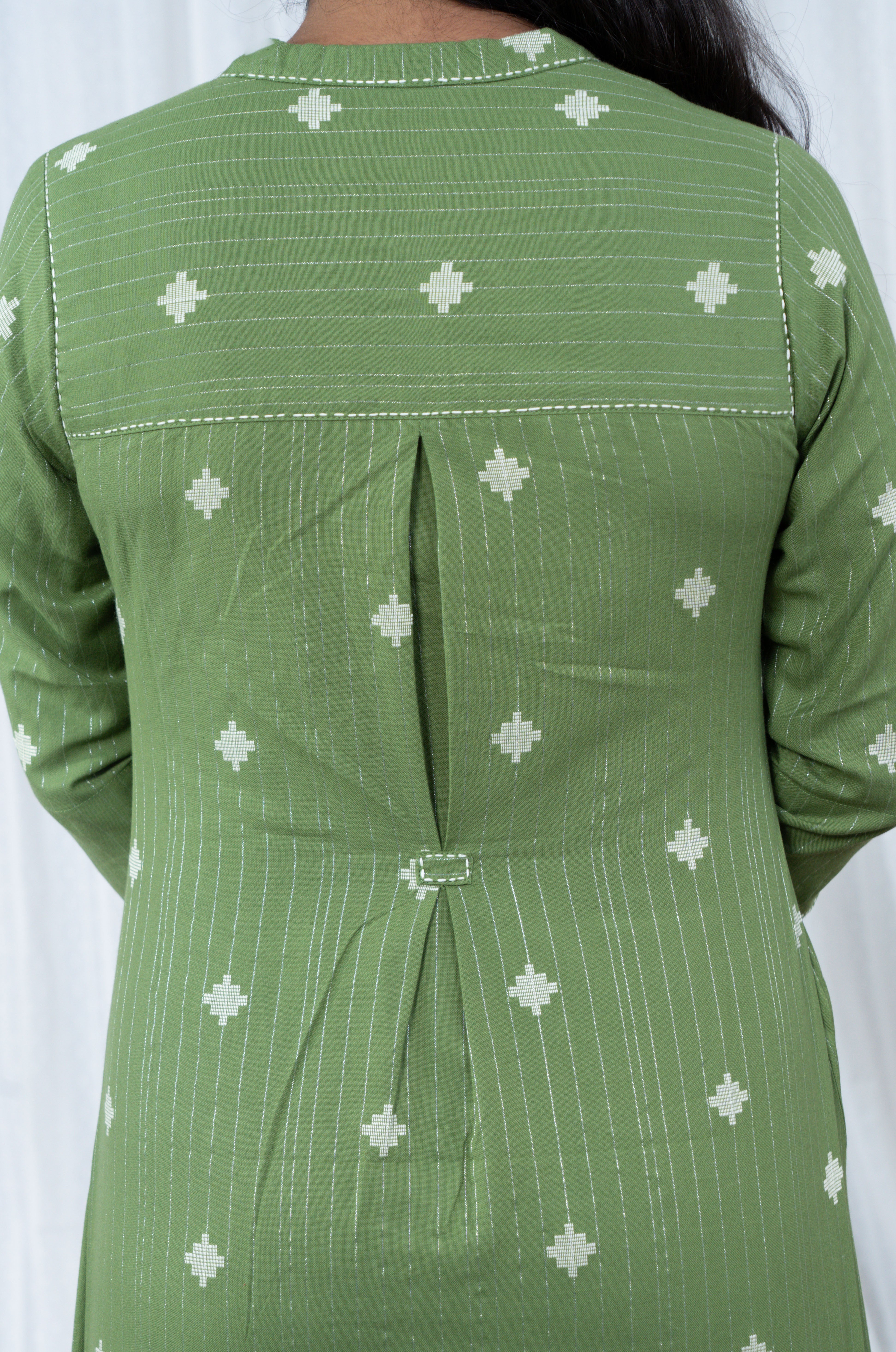 Pistachio South Cotton Embroidery Kurta