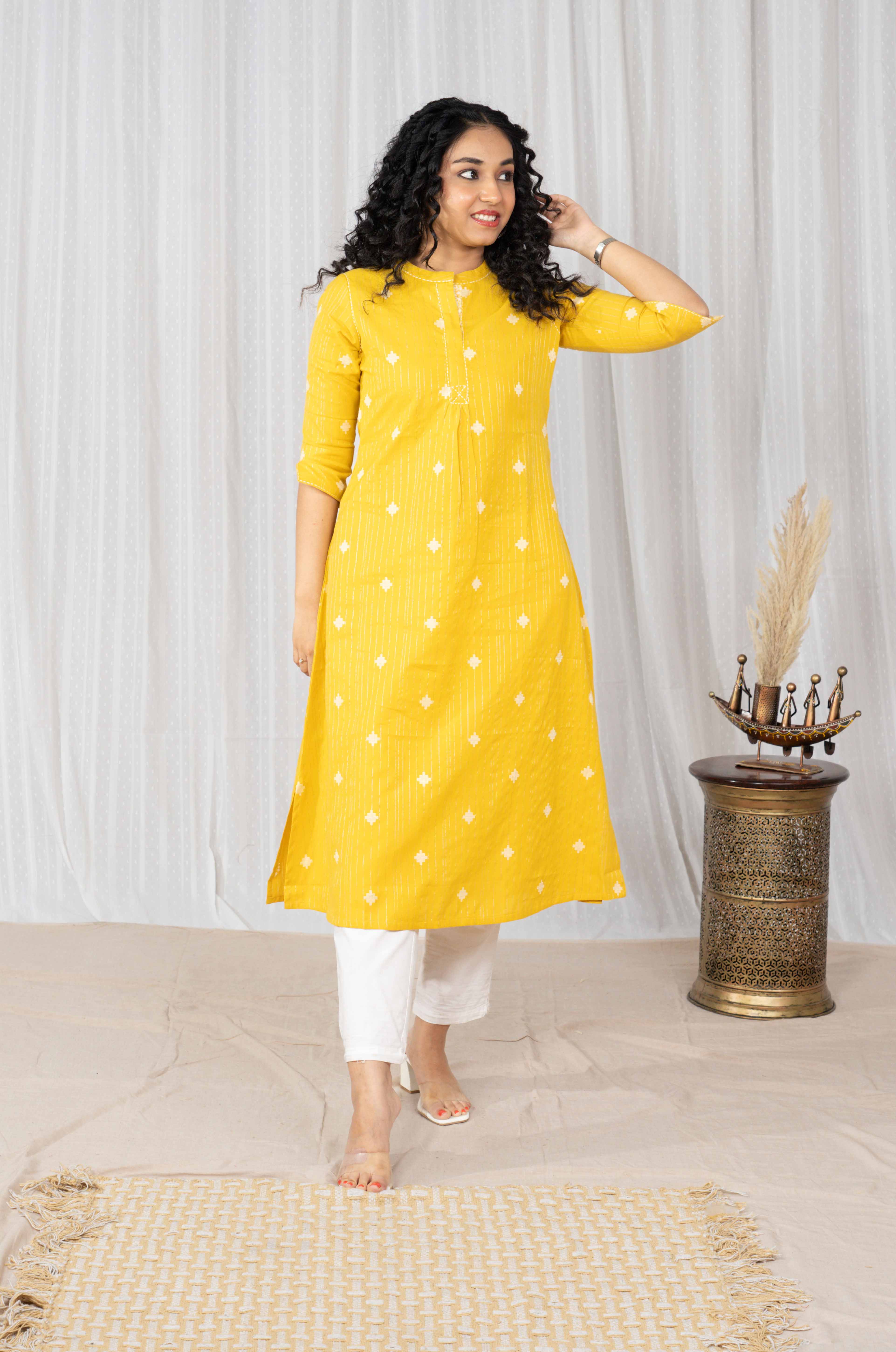 Buttercup South Cotton Embroidery Kurta