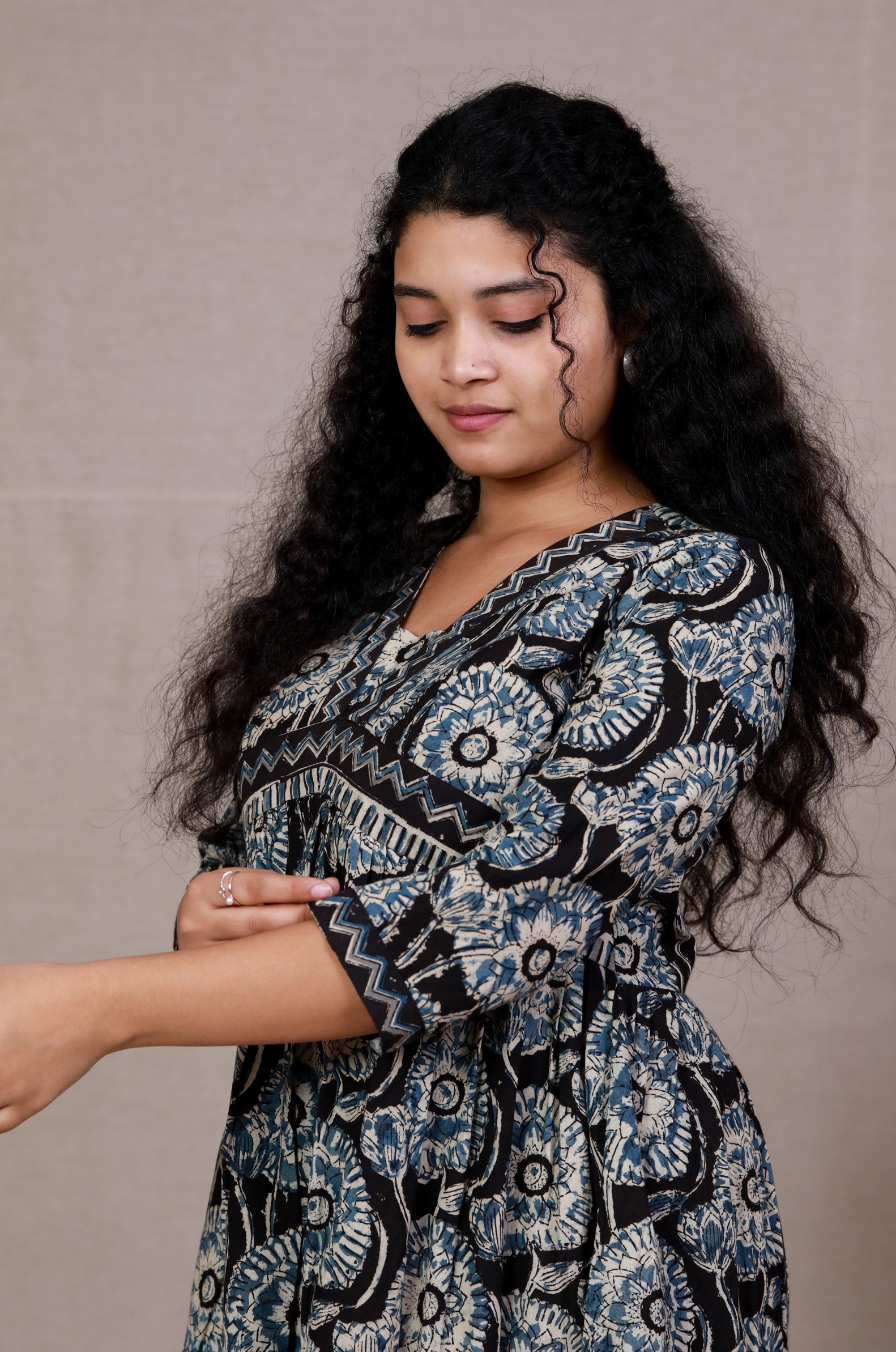 Twilight Kalamkari Aliya cut Kurta