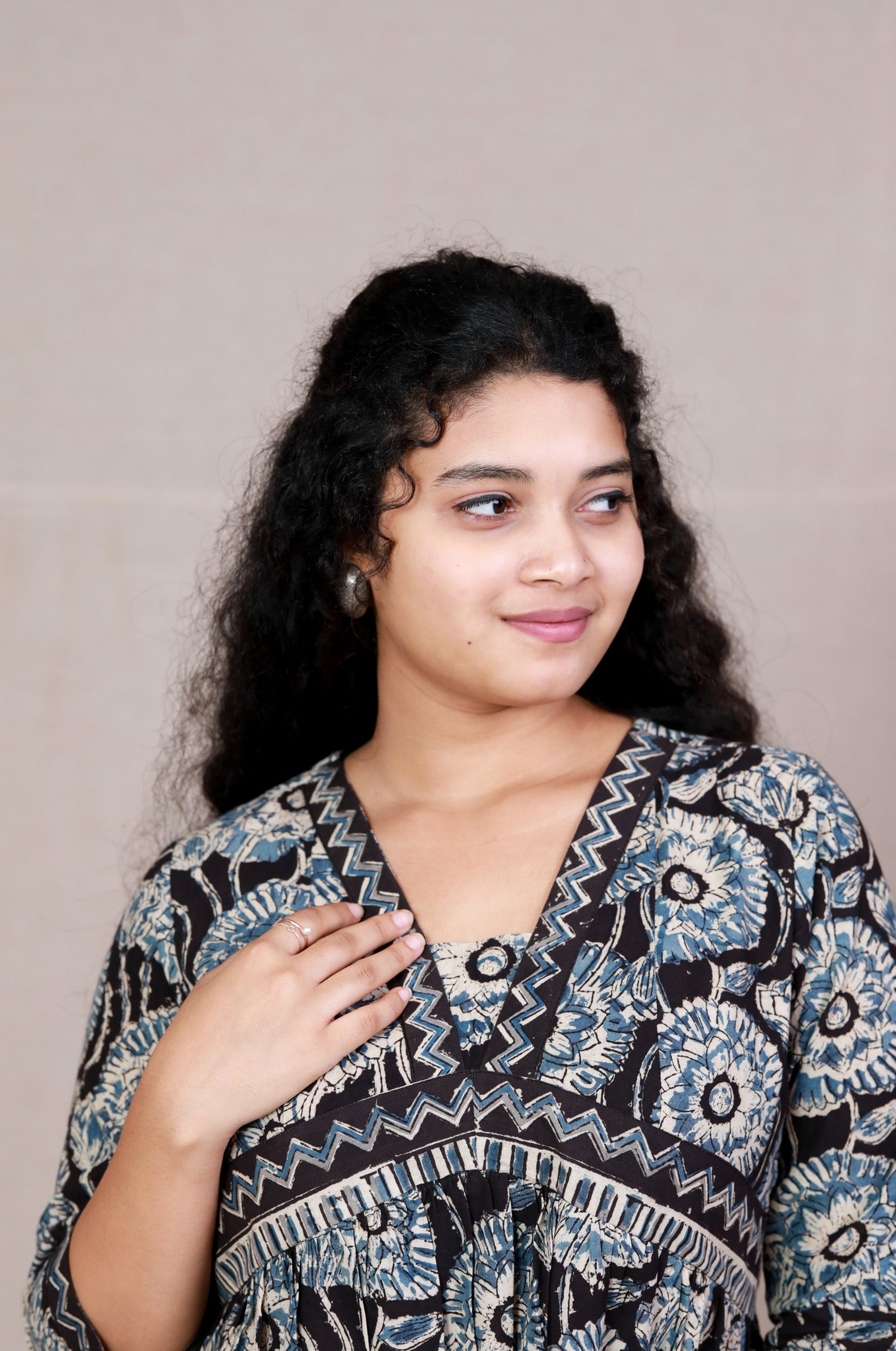 Twilight Kalamkari Aliya cut Kurta