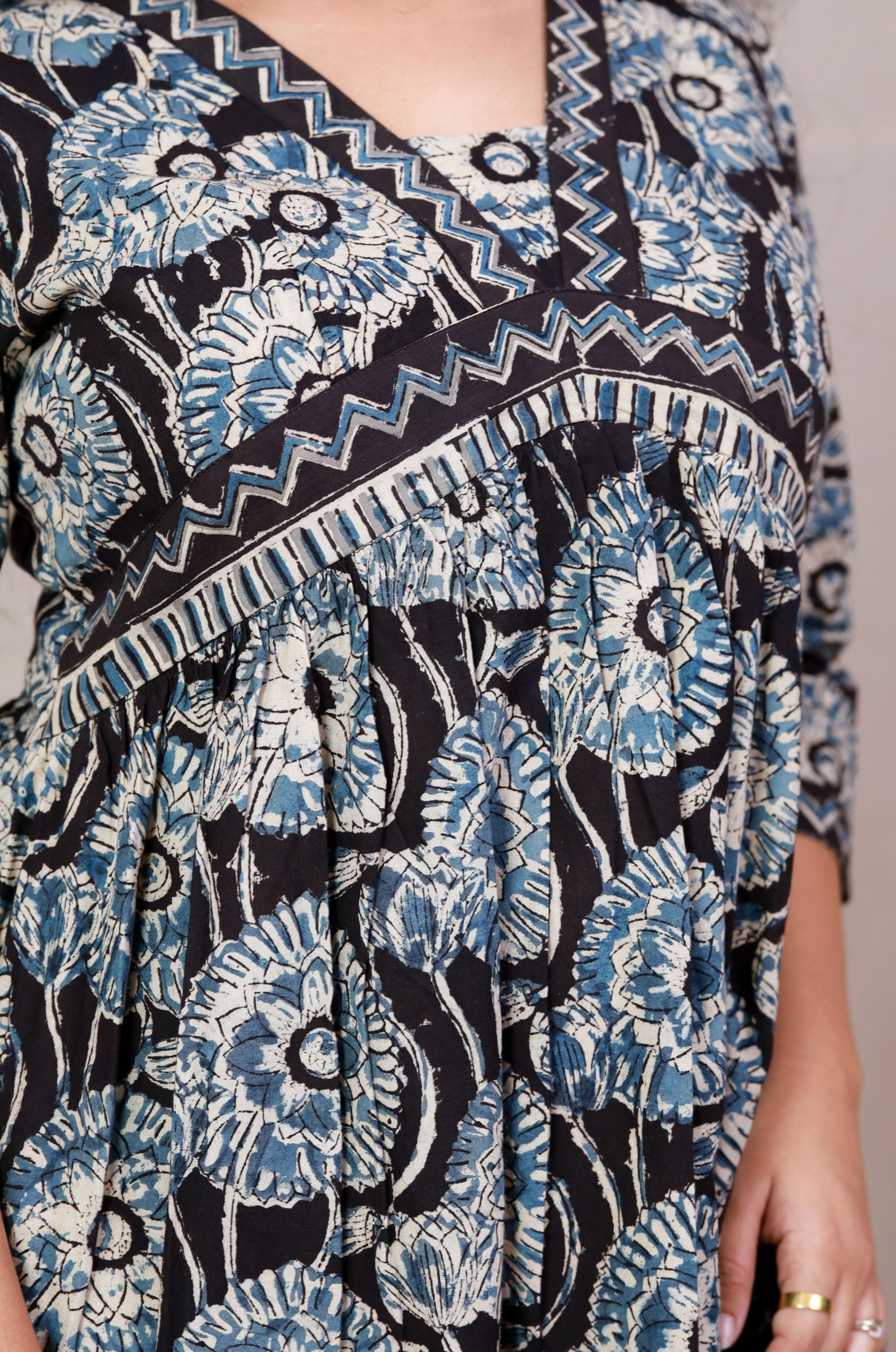 Twilight Kalamkari Aliya cut Kurta