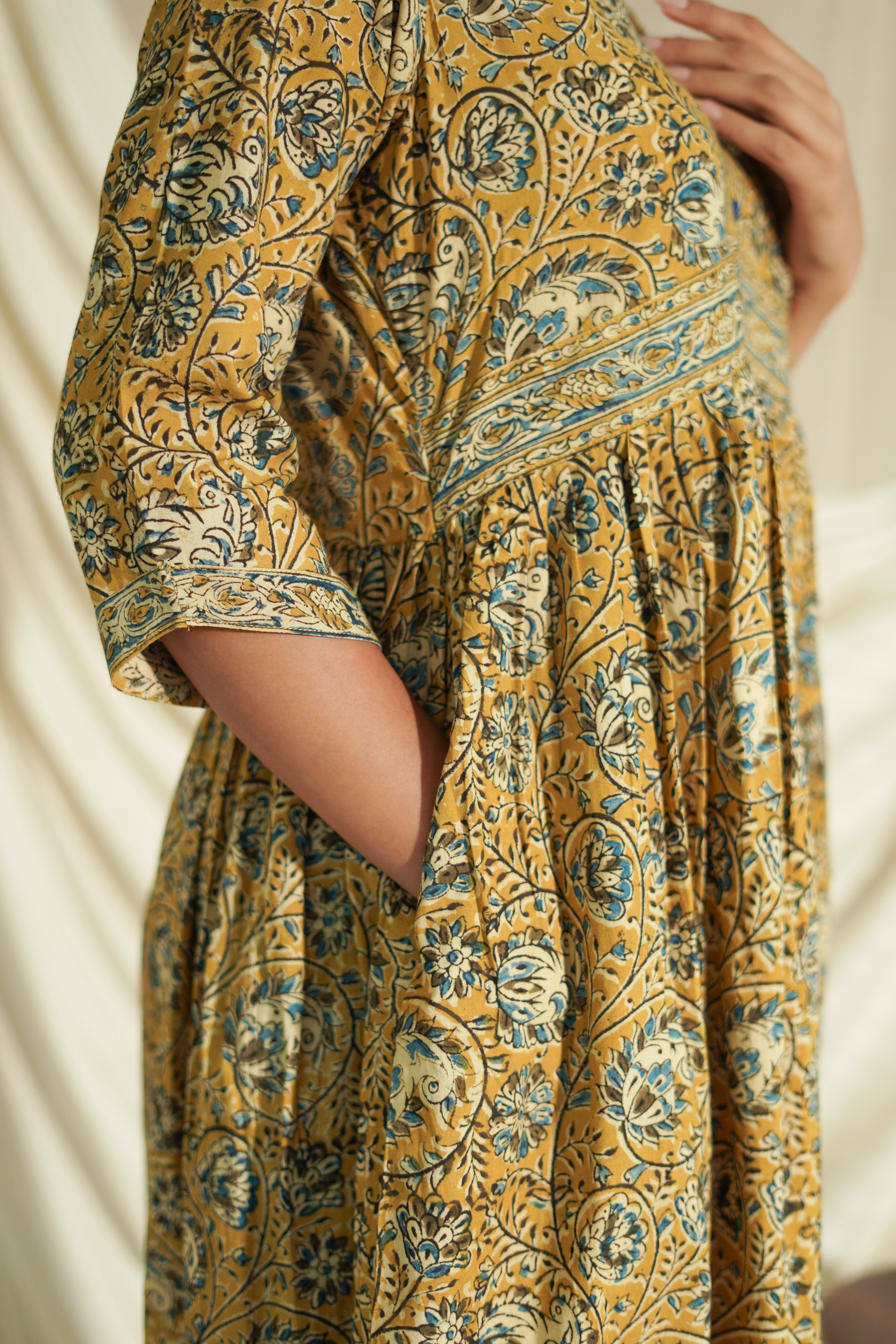 Antique Sunshine Kalamkari Dress