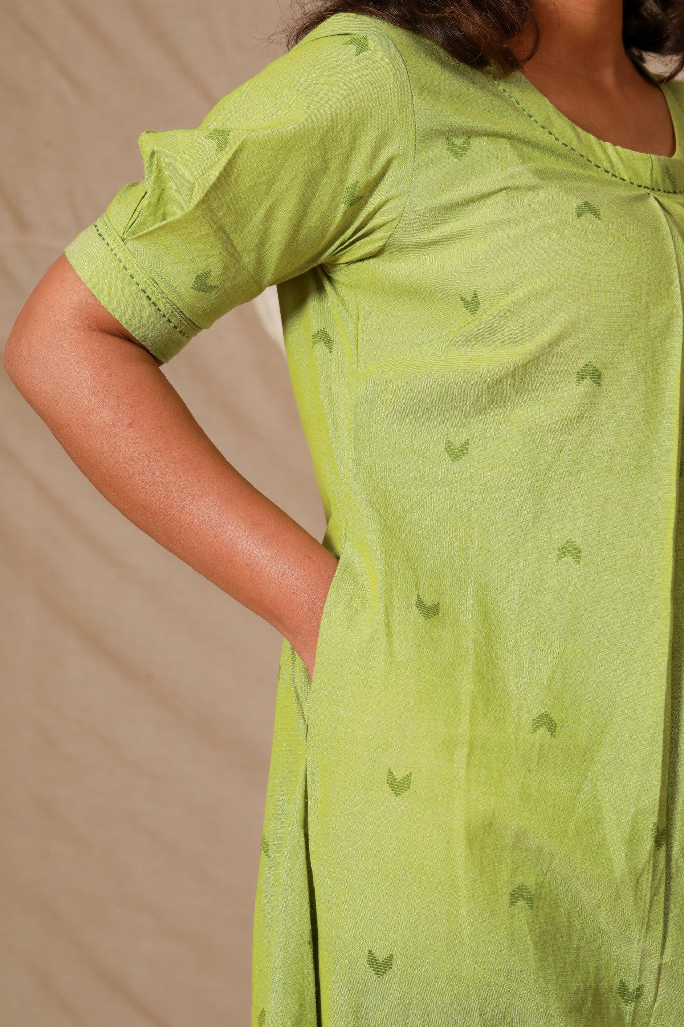 Pleatina South Cotton A-Line Kurta