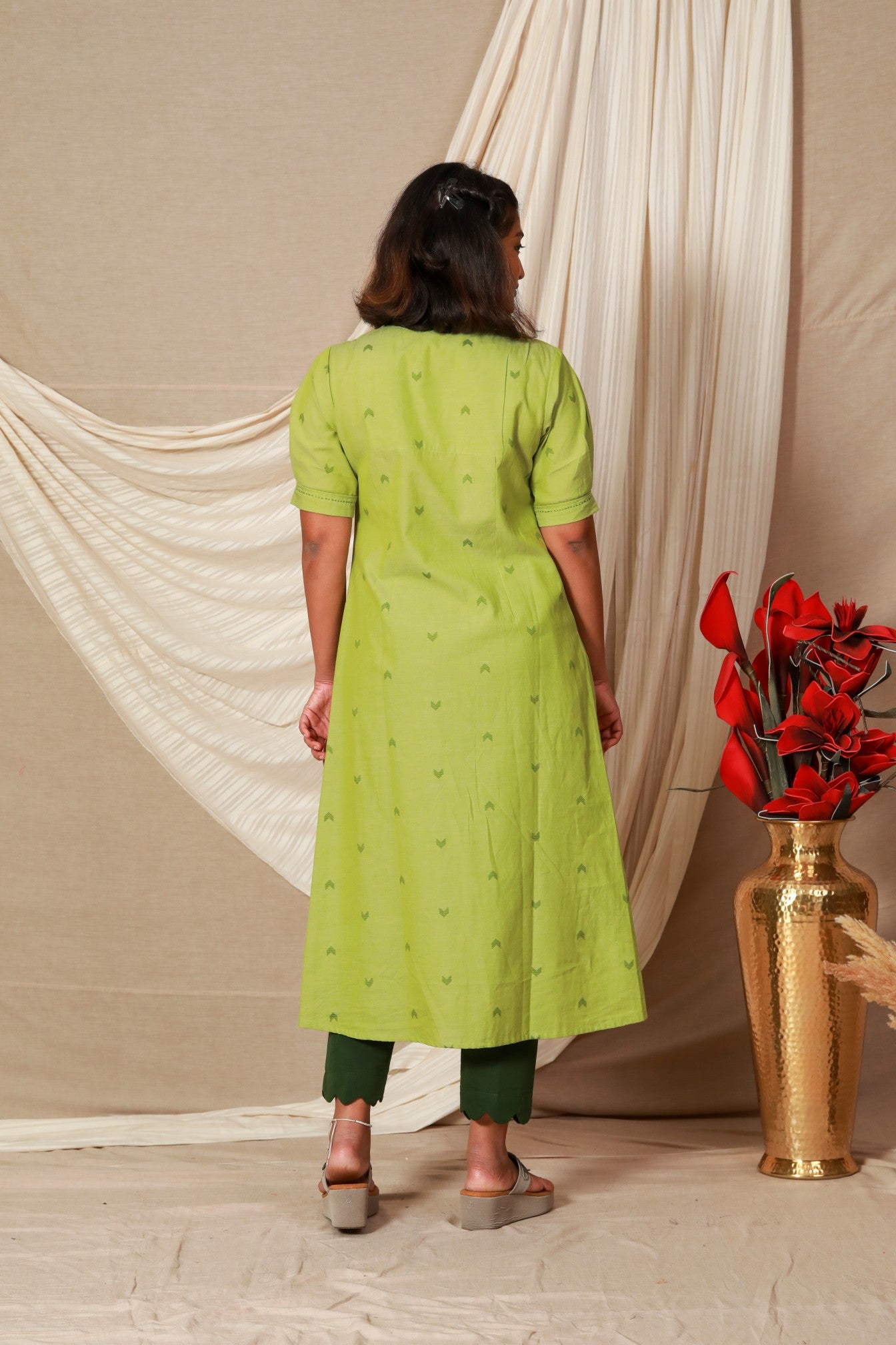 Pleatina South Cotton A-Line Kurta