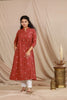 Rust South Cotton Flare Kurta