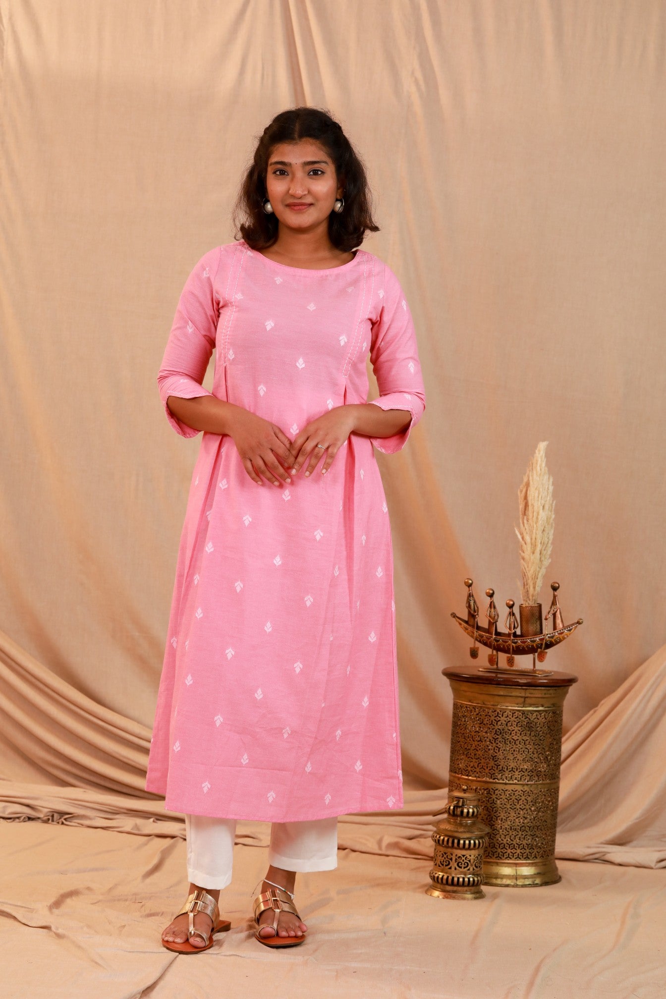 Coral South Cotton A line Kurta