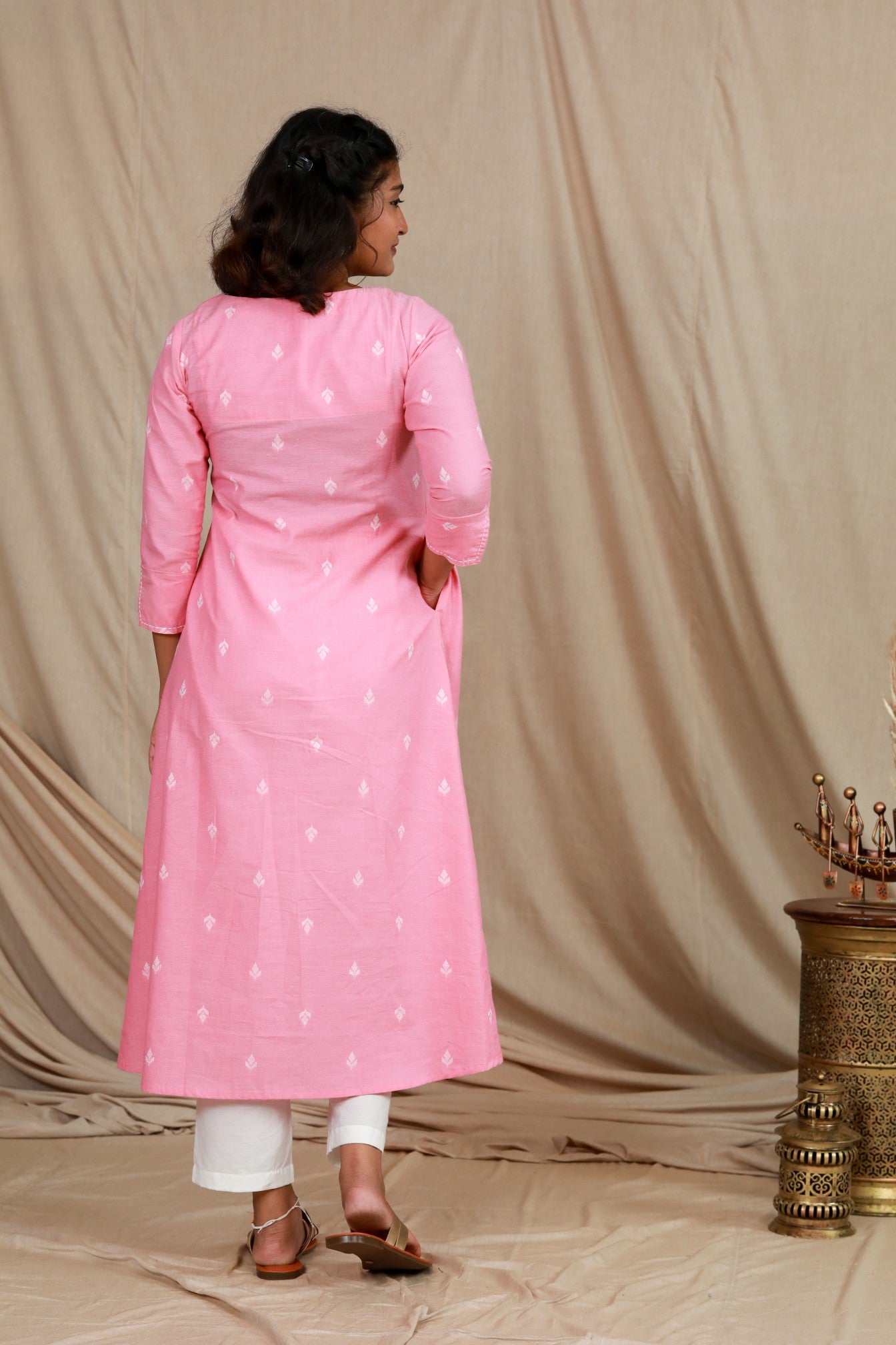 Coral South Cotton A line Kurta