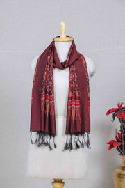 Brown SICO Ikat Stole (SILK X COTTON)
