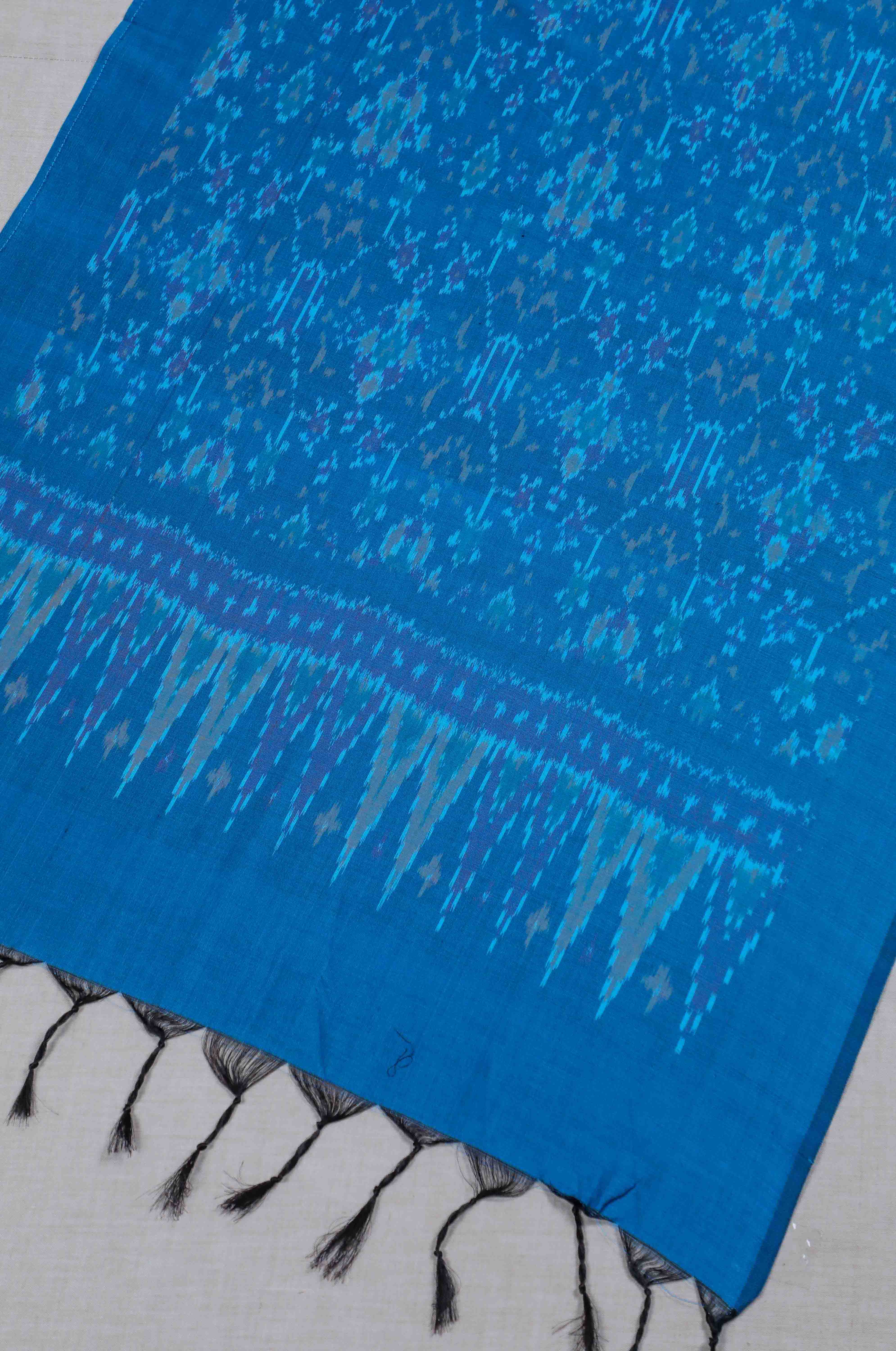 Sky Blue SICO Ikat Stole (SILK X COTTON)