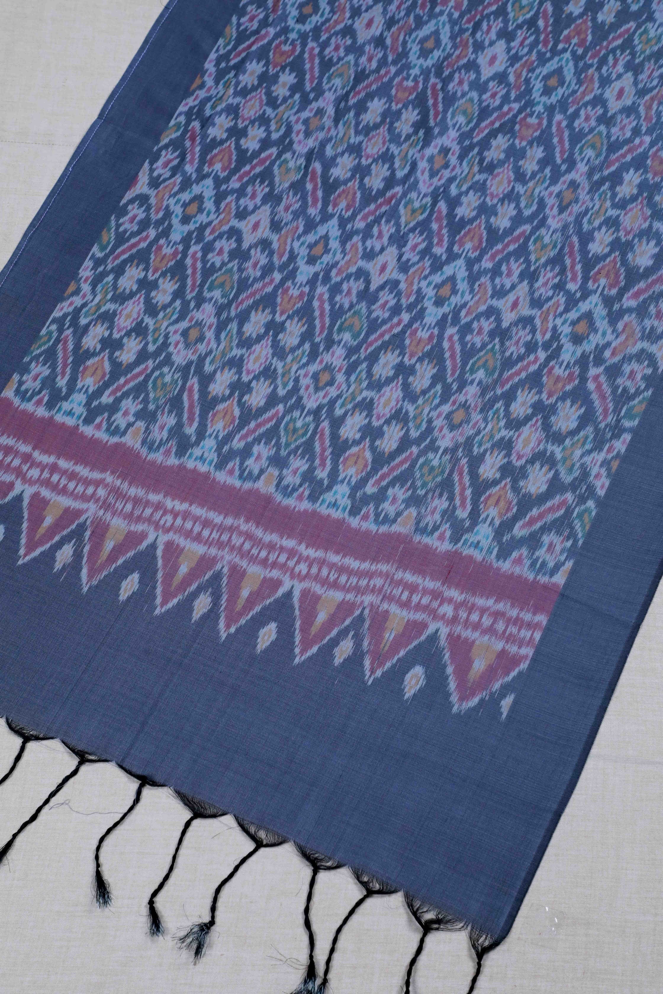 Grey SICO Ikat Stole (SILK X COTTON)