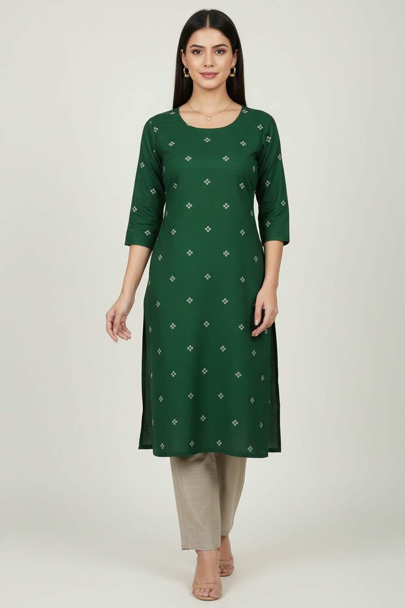 Bottle Green Handwoven South Cotton Mix & Match