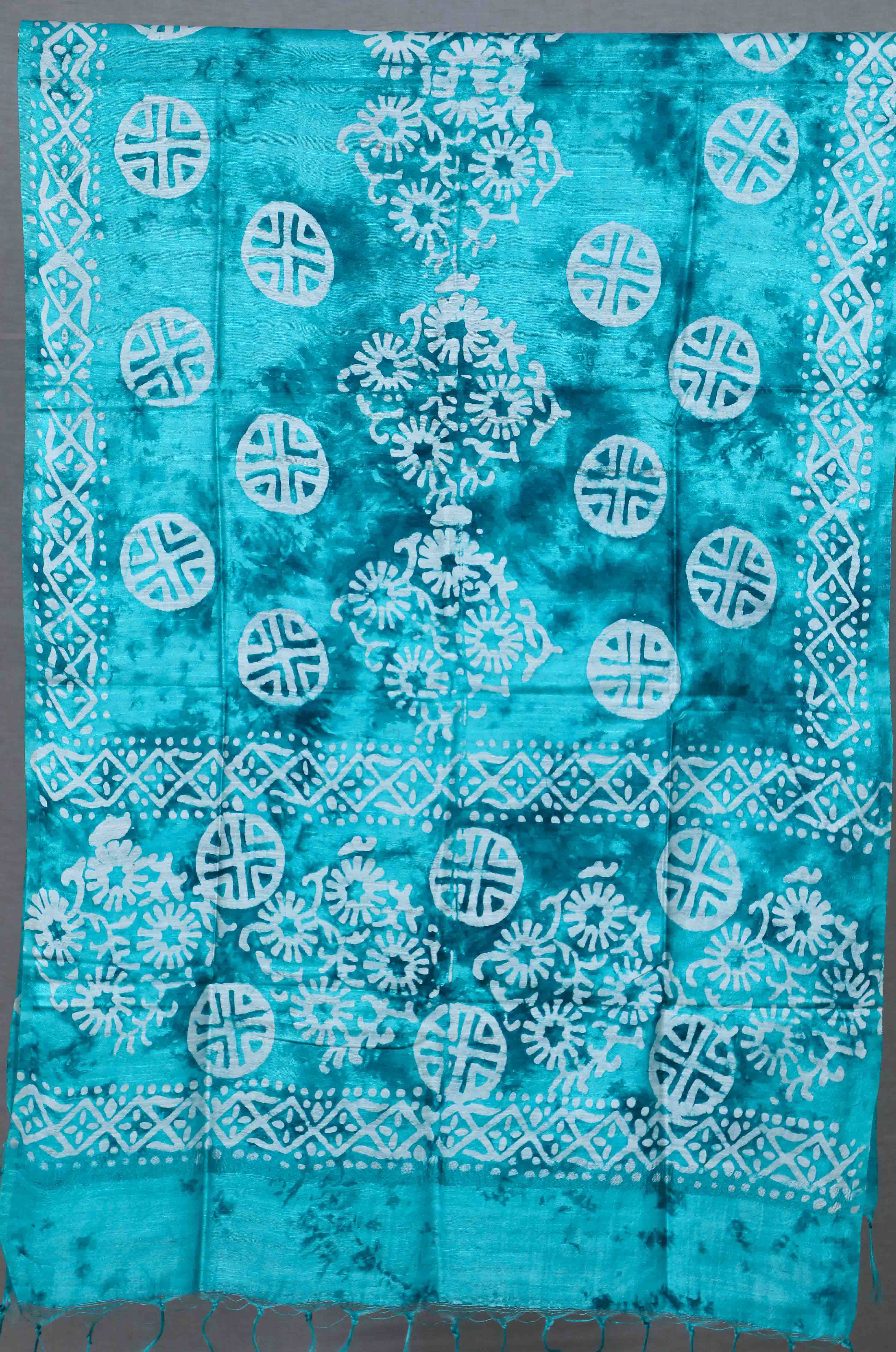 Turquoise Green Handloom Ikat Mix & Match