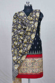 Black Handloom Ikat Border Mix and Match