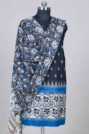 Black Handloom Ikat Border Mix and Match