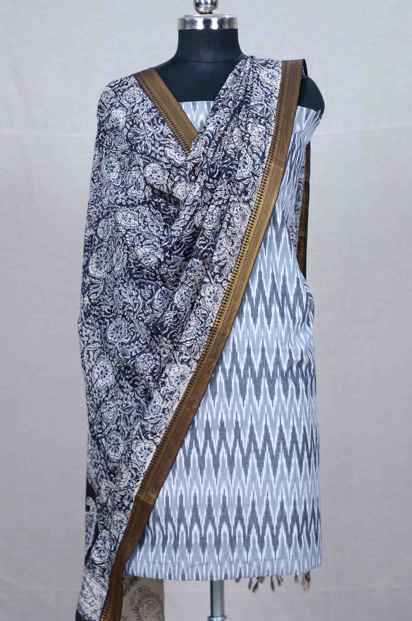 Grey Handloom Ikat Mix & Match