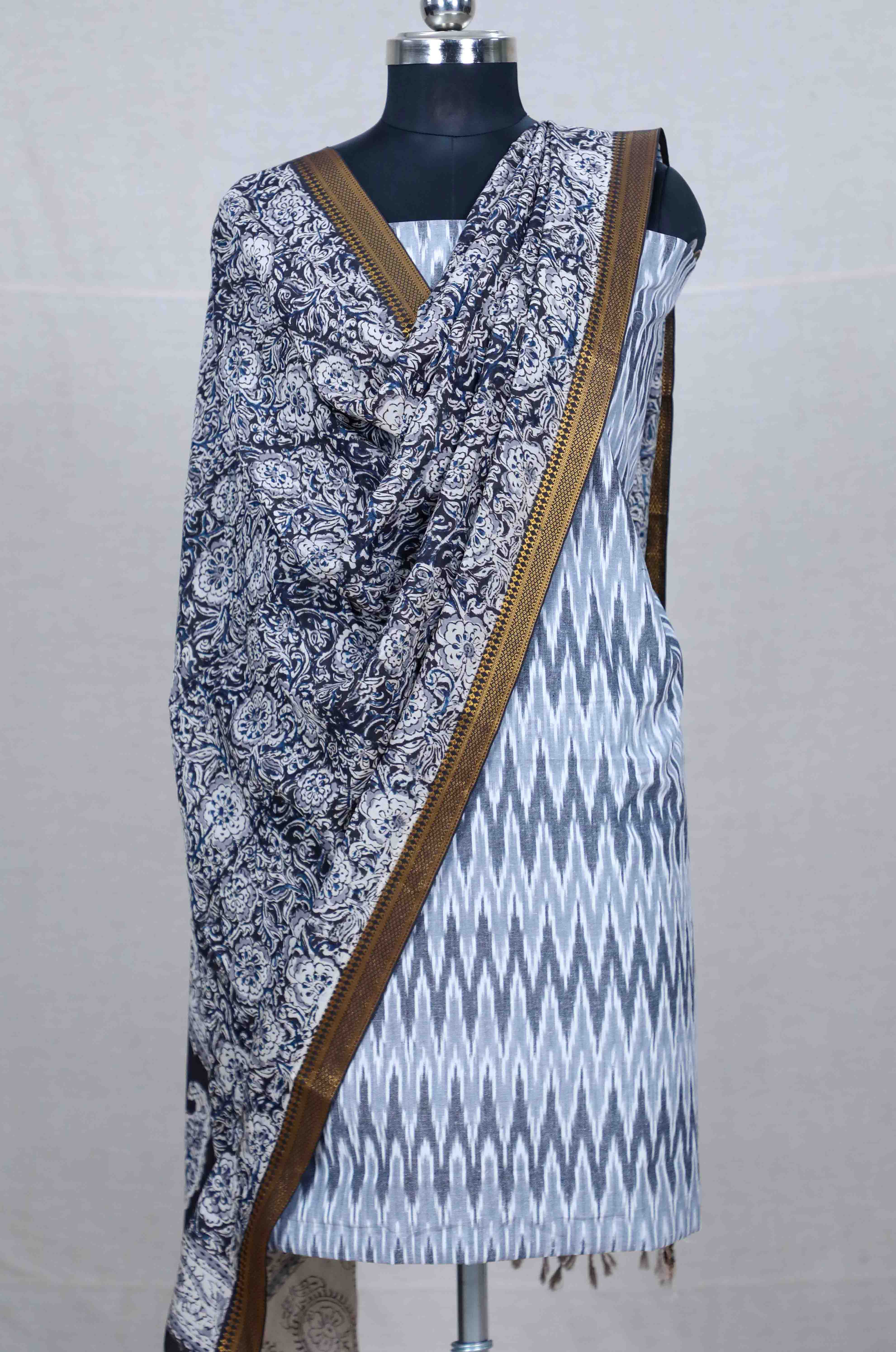Grey Handloom Ikat Mix & Match