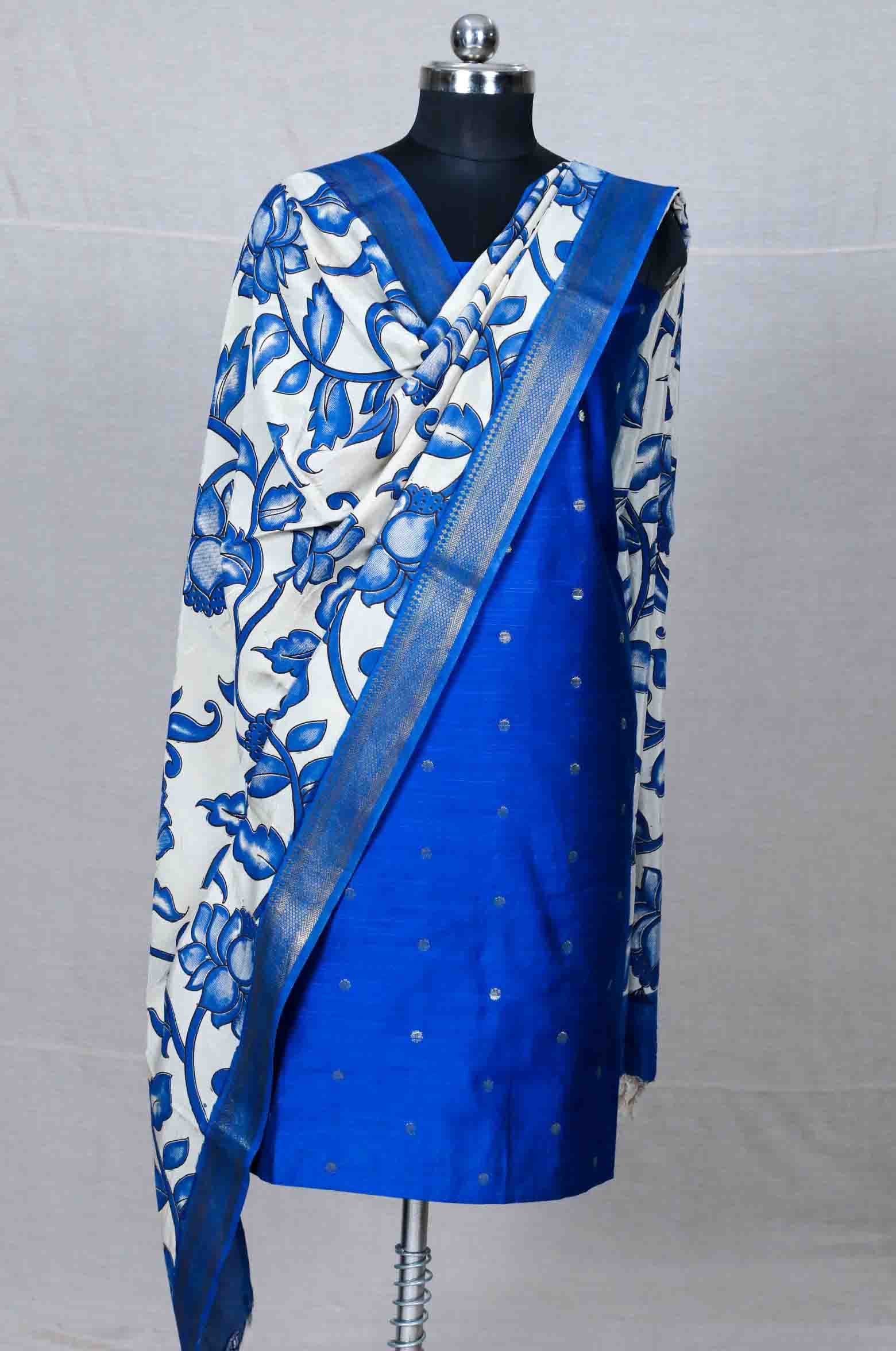 Dark Blue Raw Silk Mix & Match