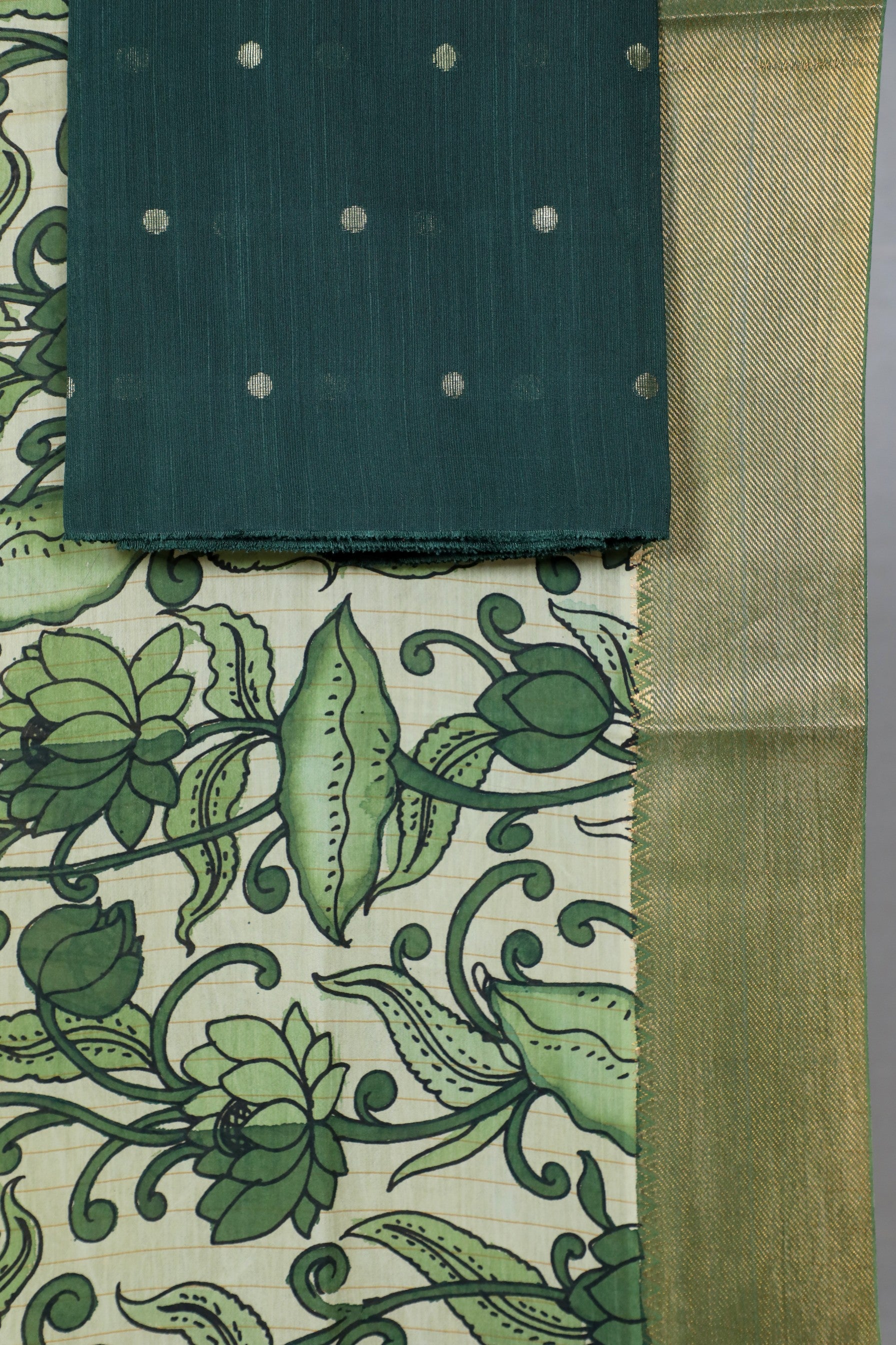 Dark Green Raw Silk Mix & Match