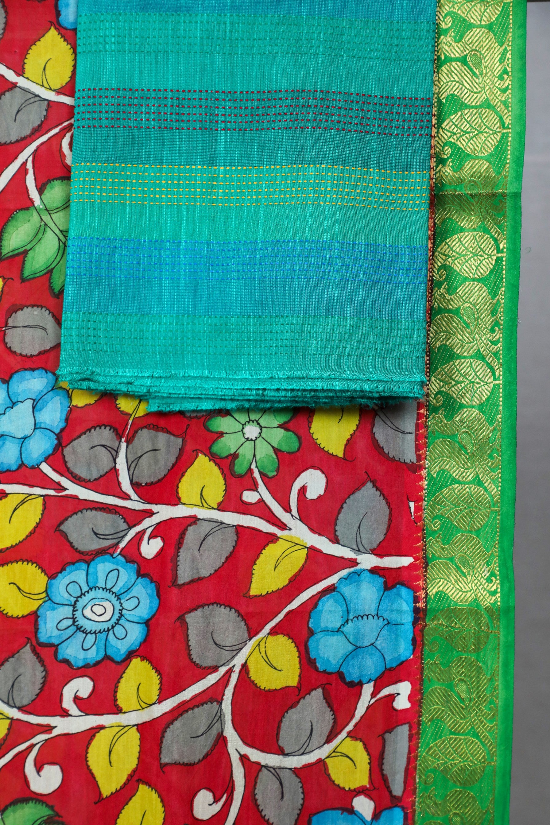 Turquoise Raw Silk Mix & Match