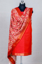 Orange Mangalgiri Nizam Border Mix & Match