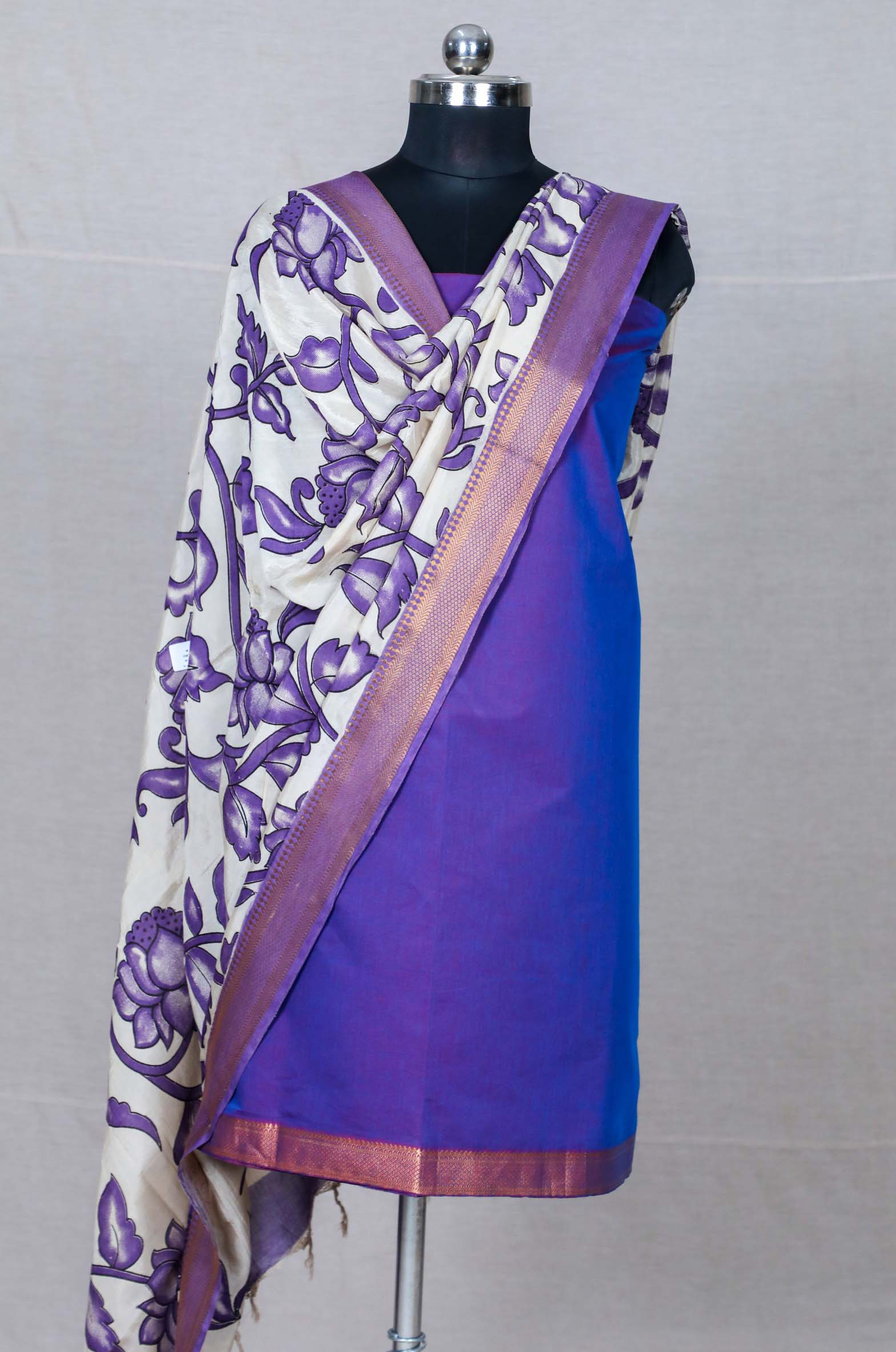 Violet Mangalgiri Nizam Border Mix & Match