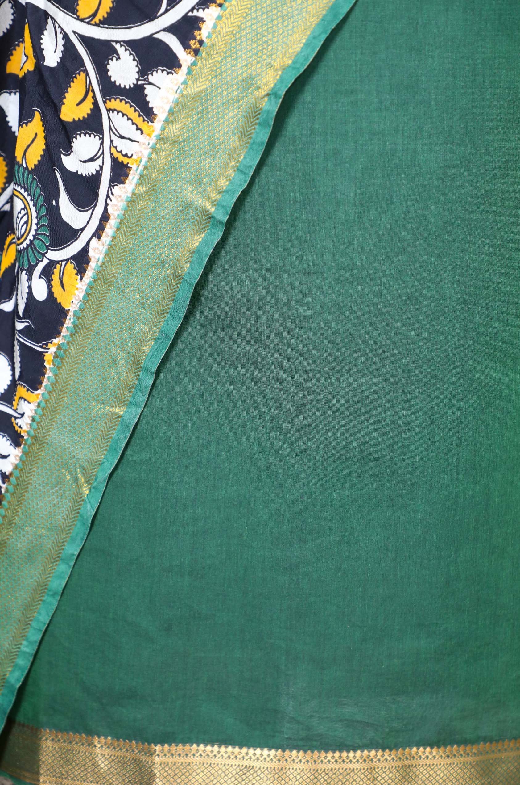Green Mangalgiri Nizam Border Mix & Match