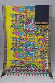 Black Mangalgiri Nizam Border Mix & Match